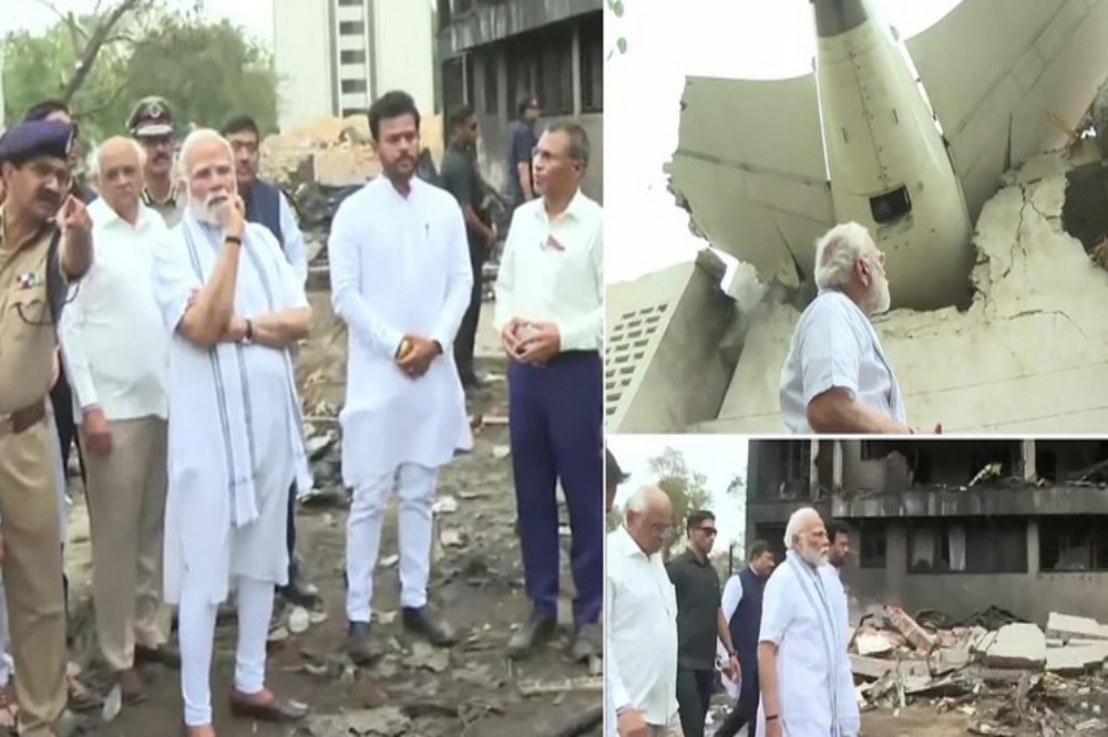 अहमदाबाद विमान अपघातानंतर पंतप्रधान मोदींची घटनास्थळी भेट; चौकशीत अमेरिकेचा सहभाग, टाटा ग्रुपकडून आर्थिक मदत जाहीर 